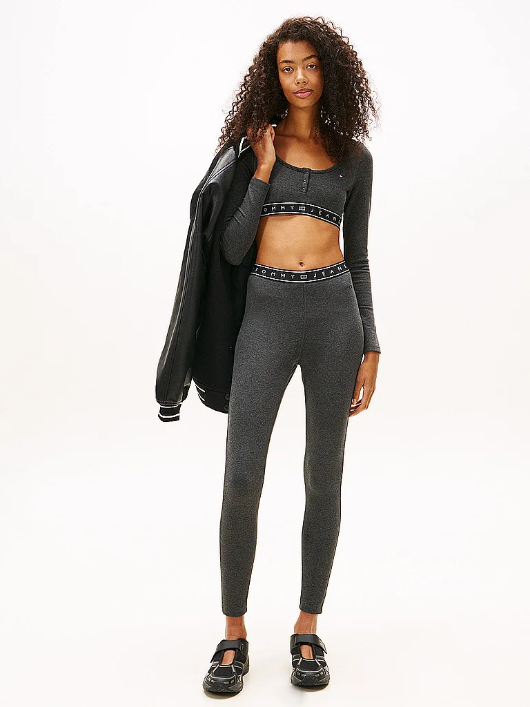 Tommy Jeans Long Sleeve Shirt Cropped Fit Grey L Women 2